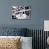 Retro - Vrouw - Zwart - Wit poster papier klein -sfeer2