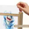 Haai - Water - Blauw Light Box met kabel (Kinderlampje) klein -USP_websiteprintNL
