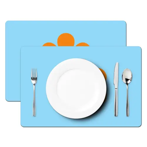 Bloem - Smiley - Kleurrijk Placemat vinyl groot -zzsfeer2_Kitchenyeah-website