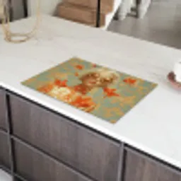 Goudvissen - Oranje - Vrouw - Blond Inductie beschermer vinyl 3mm klein -sfeer8