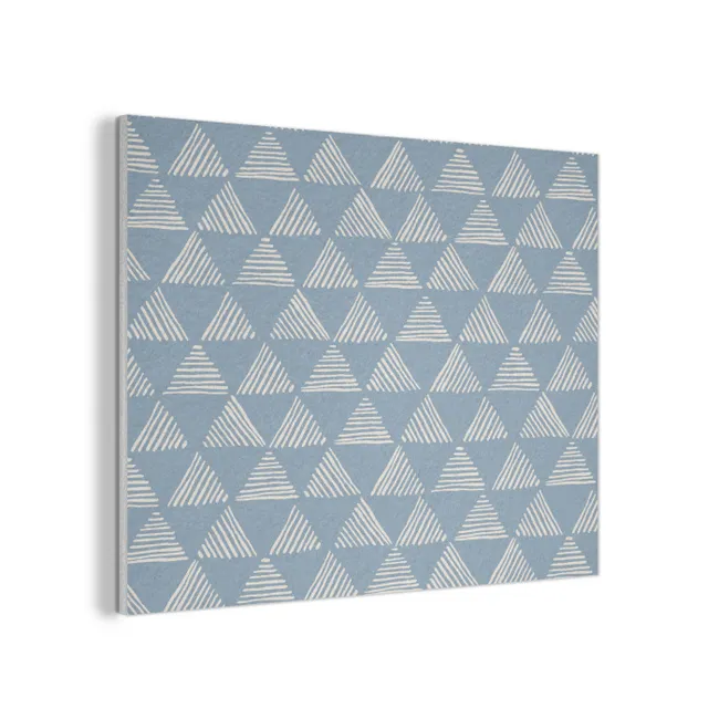 Driehoek - Blauw - Patroon - Strepen PET vilt klein 837 -3d