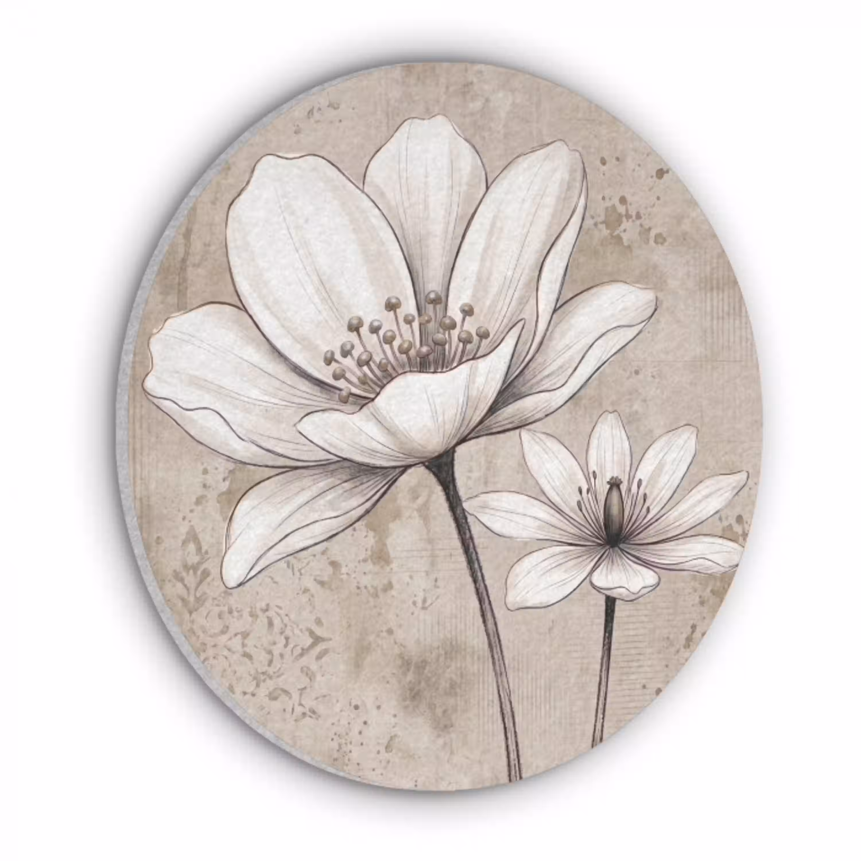 Modern - Design - Wit Akoestische PET Vilt - Rond klein -3d