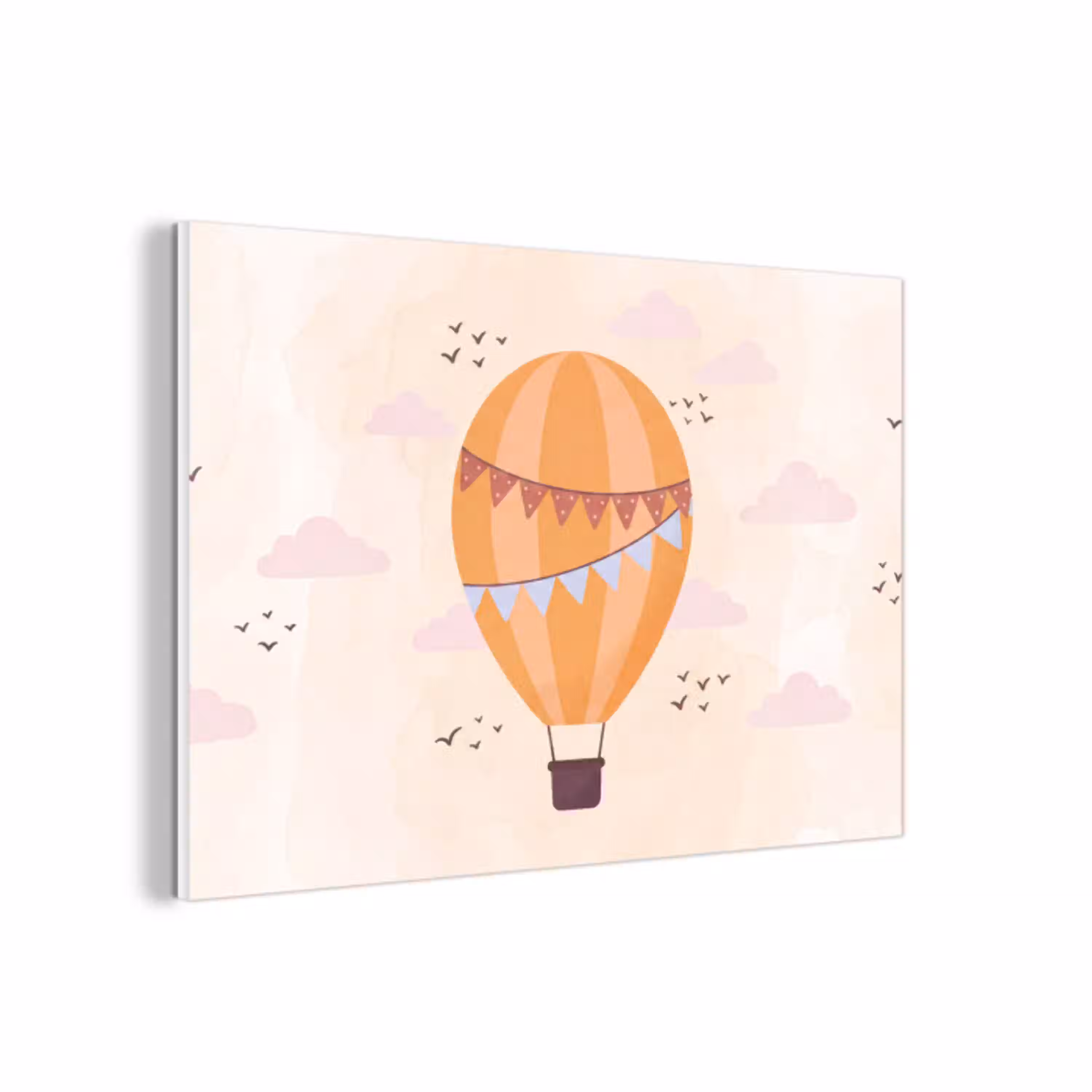Luchtballon - Slingers - Avontuur - Illustratie - Oranje forex 5mm xxl -3d