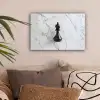 Schaakstuk - Loper - Zwart - Marmer canvas 2cm klein -sfeer1