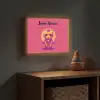 Superheld - Jongens - Rood - Paars Light Box met batterij (Wandlamp kind) middel -sfeer5_kind