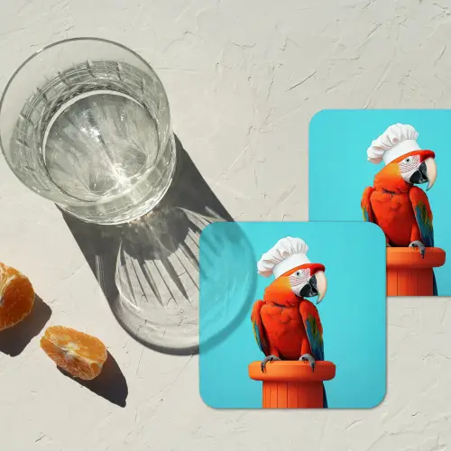 Ara - Koksmuts - Sokkel - Grappig onderzetter kurk middel -sfeer4