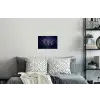 Wereldkaart - Futuristisch - Oranje Muursticker klein -slaapkamer