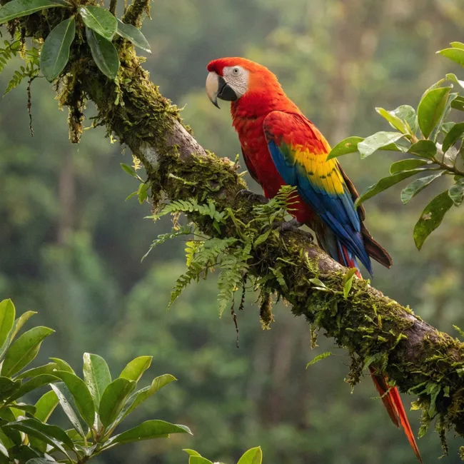 Behang - Ara - Jungle - Rood