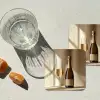 Champagne - Beige - Schaduw - Bubbels onderzetter kurk middel -sfeer4