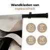 Abstract - Golven - Zwart - Verweerd Wandkleed katoen klein -sfeer2