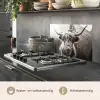 Schotse hooglander - Koe - Dieren - Zwart - Wit keuken achterwand spatscherm klein -usp_NL