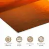 Zonsondergang - Zee - Lucht - Oranje - Horizon - Water poster papier klein -closeup_NL