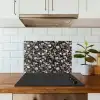 Kiezels - Mix - Aardetonen keuken achterwand spatscherm klein 900 -sfeer2