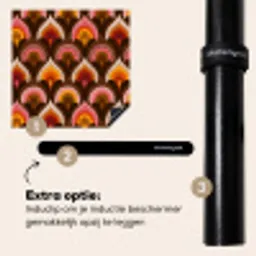 Patroon - Retro - Kleurrijk Inductie beschermer vinyl 3mm middel 274 -zzzzzzz-induclip_NL