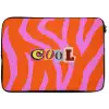 Zebraprint - Grafisch - COOL - Oranje laptophoes neopreen klein -zkaufland3dotto