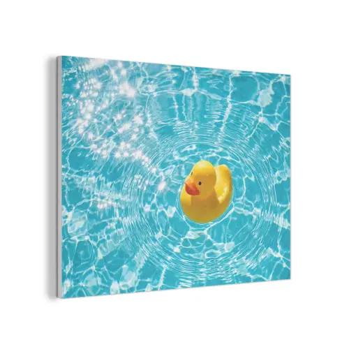 Badeend - Dobberen - Blauw PET vilt klein -3d