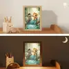 Zebra - Aap - Cartoon - Waterval Light Box met kabel klein -sfeer3_kind