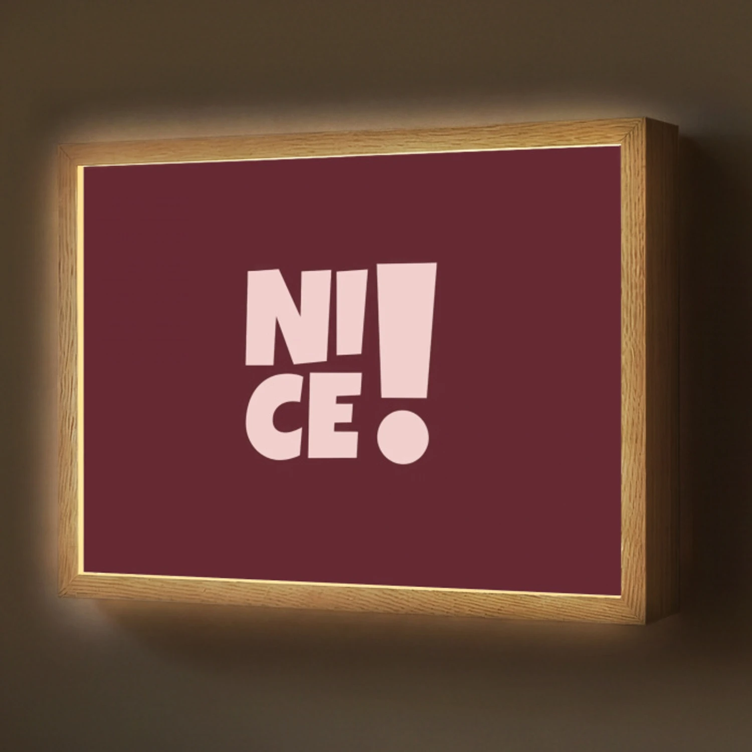 Nice - Uitroepteken - Rood Light Box met batterij (Wandlamp) middel -z3d_website