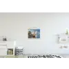 Zeilschip - Huizen - Kade - Zee textielposter latten blank klein -kinderkamer