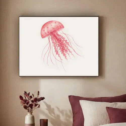 Kwal - Tentakels - Roze Textielframe - compleet frame klein -sfeer1