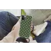 Palmboom patroon - Groen - Beige - Zomer Hoesje iPhone 12 Pro met koord klein -hand