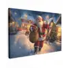 Kerstman - Dorp - Hert - Donker canvas 2cm klein -z3d