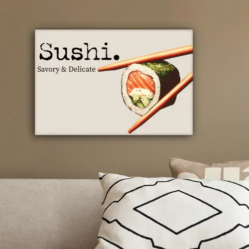 Sushi - Zalm - Rijst - Japans canvas 2cm klein -sfeer3