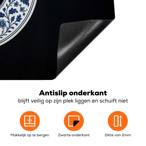 Vinyl - LP - Delfts Blauw - Muziek Inductie beschermer vinyl 3mm klein -zzzzzzz-td-onderkant