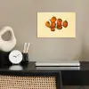 Vis - Oranje - Strepen poster papier klein -sfeer1