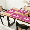Girl power - Wolk - Roze Placemat vinyl groot -zzsfeer4_Kitchenyeah-website