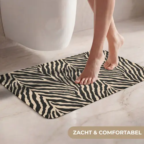 Zebra - Klassiek - Zwart WCmat klein 1009 -USP_ZachtNL