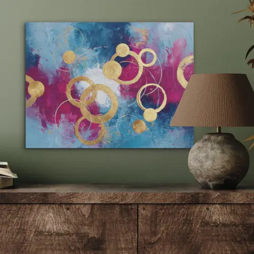 Cirkels - Goud - Abstract PET vilt klein -sfeer2