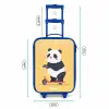 Panda - Step - Geel Kinderkoffer - Blauw klein -productfoto_formaten