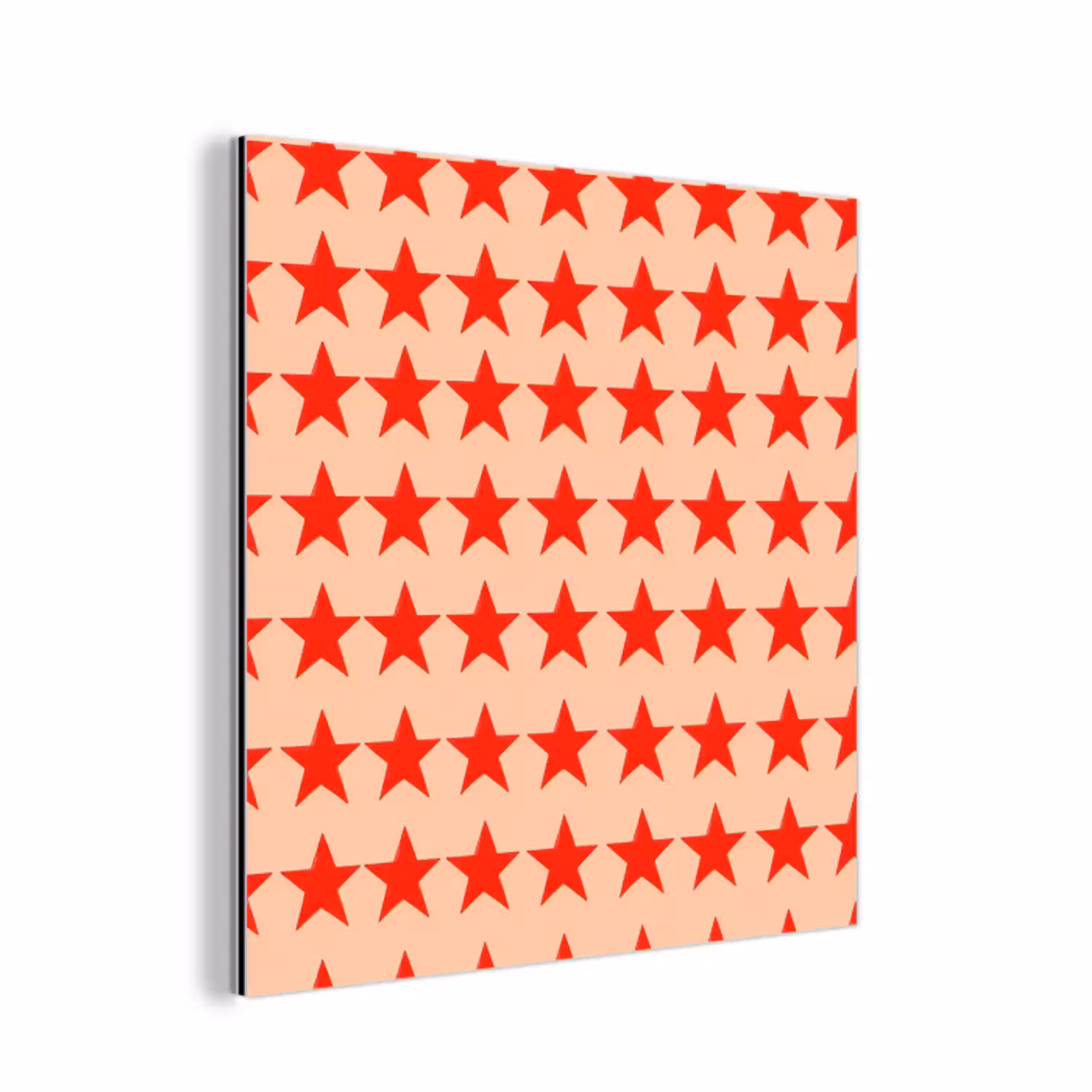 Patroon - Sterren - Rood aluminium wit klein 46 -3d