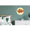 Vis - Oranje - Strepen Wandcirkel aluminium klein -slaapkamer