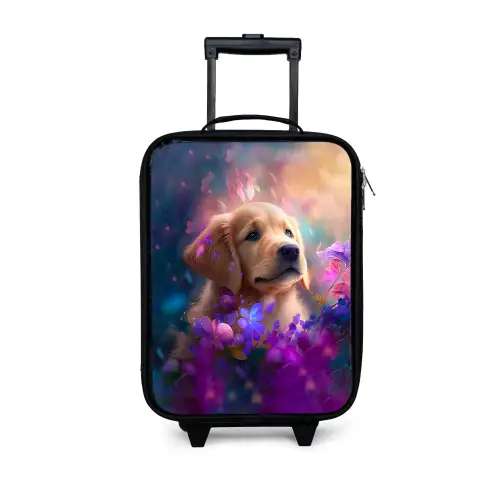 Rudy Retriever Kinderkoffer - Zwart klein -3d