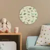 Dinosaurus - Bruin - Groen - Jongens - Meisjes - Kinderen Wandcirkel kunststof plaat 5mm dik klein -tsfeer1_kind