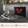 Vlinder - Rood - Minimalistisch keuken achterwand spatscherm klein -usp_FR