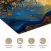 Boom - Levensboom - Blauw - Goud poster papier klein -closeup_NL