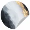 Abstract - Verf - Goud - Zwart - Marmer Wandcirkel behangsticker klein -3d