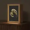 Garnalen - Zwart - Goud - Dieren Light Box met kabel (Tafellamp) klein -z3d_website