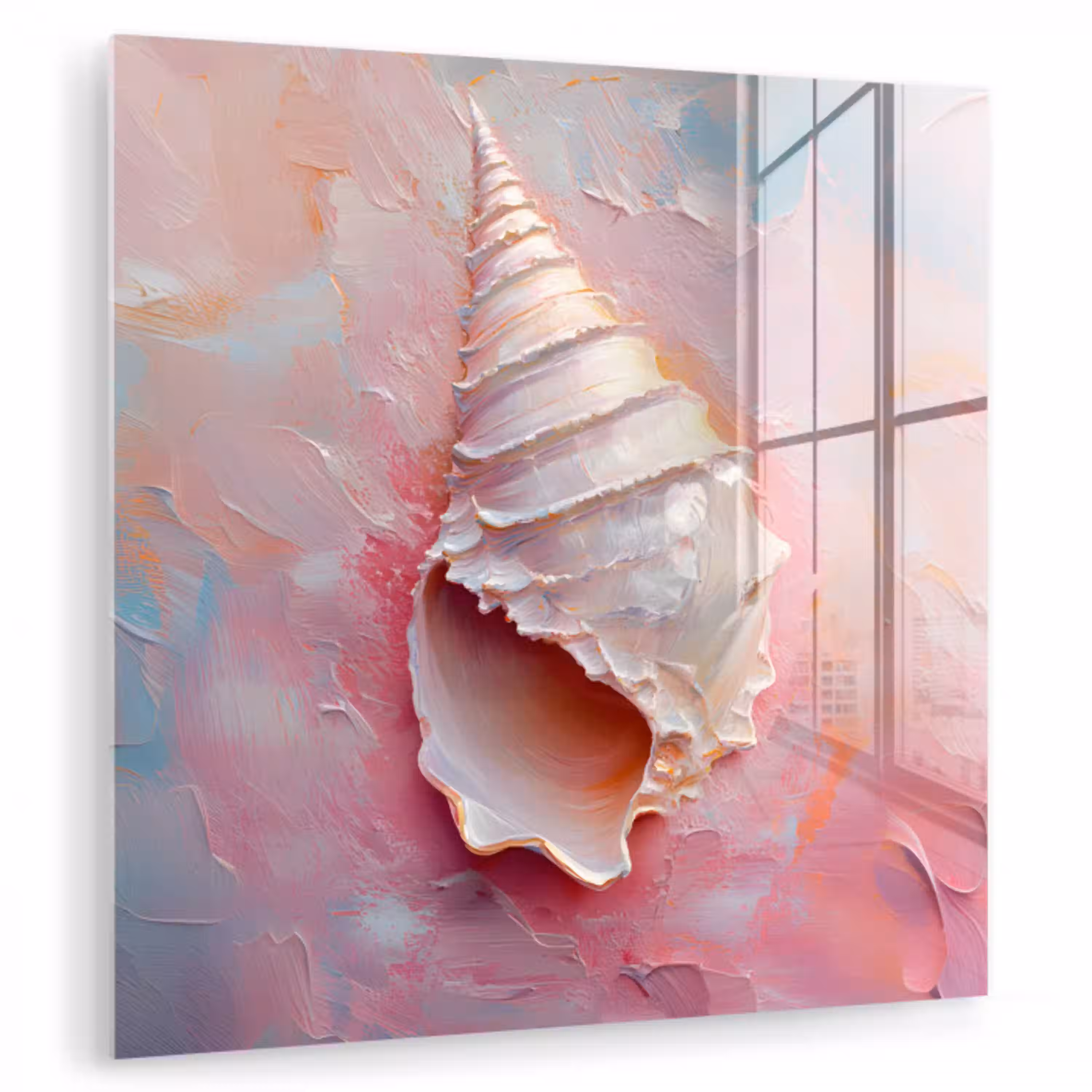 Schelp - Pastel - Pink plexiglas 5mm klein -zzzproduct_nieuw
