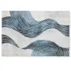 Lijnen - Golven - Abstract - Blauw Deurmat klein -zkaufland3d