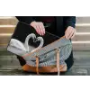 Zwanen - Hart - Zwart - Wit laptophoes neopreen klein -tas