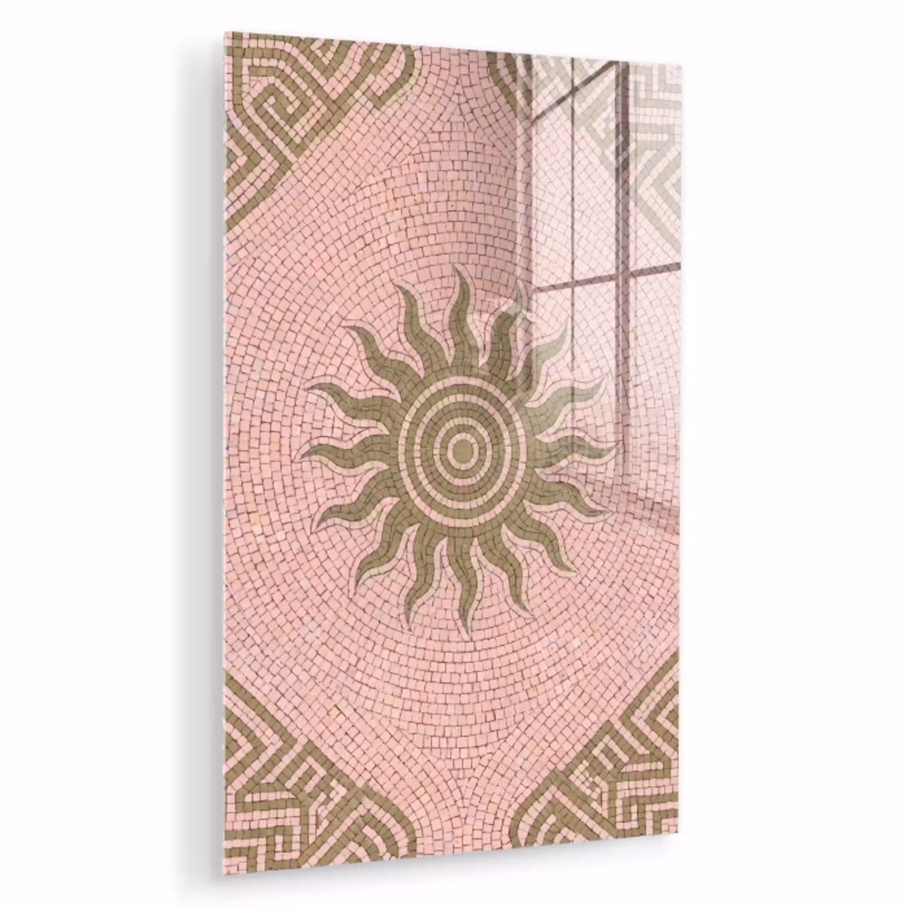 Mozaïek - Zon - Patroon - Klassiek - Roze plexiglas 5mm klein -zzzproduct_nieuw