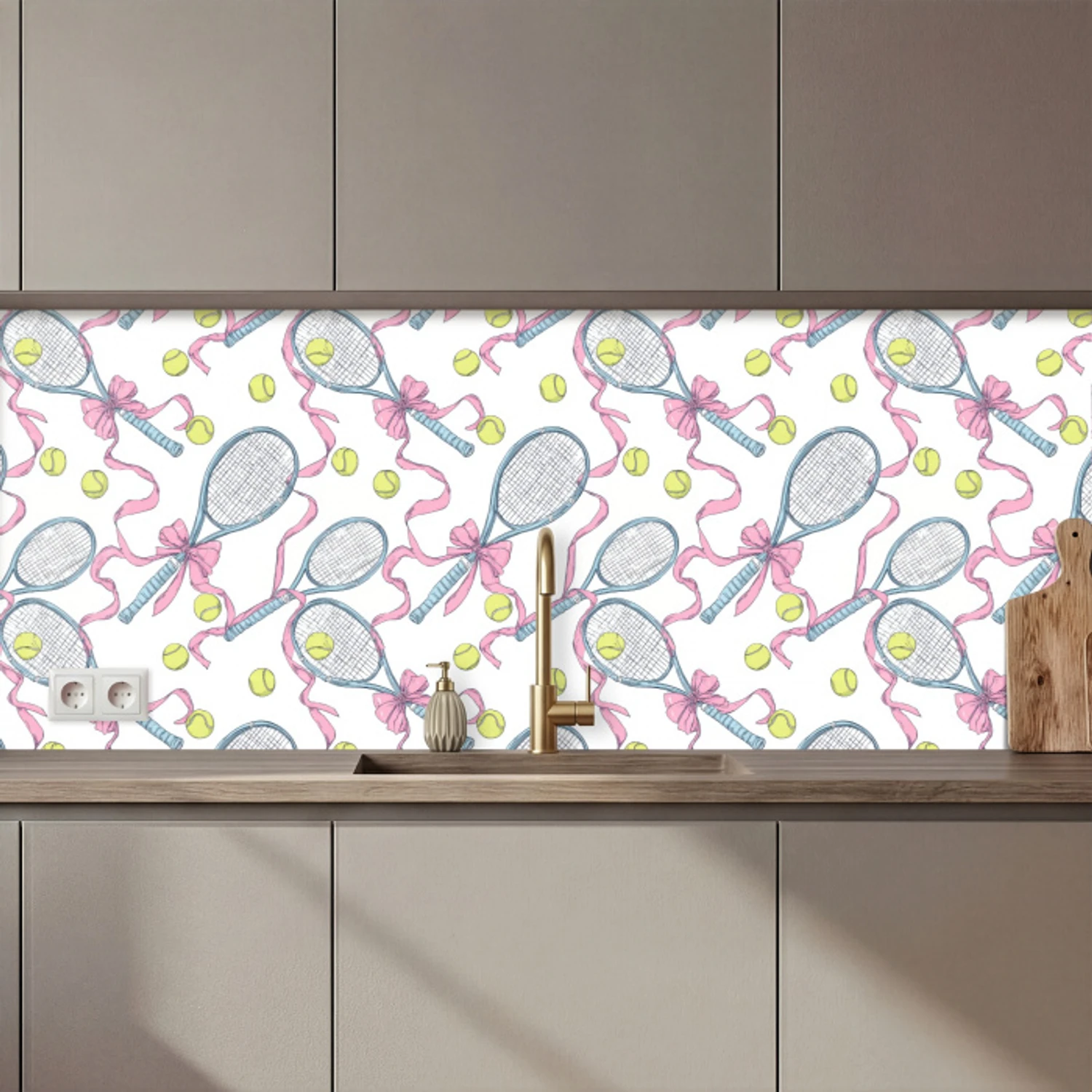 Tennis - Strikken - Kleurrijk keuken achterwand 2 middel 871 zz_3dshopping
