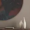 Vrouw - lychee - exotisch Akoestische PET Vilt - Rond klein -sfeer5_closeup