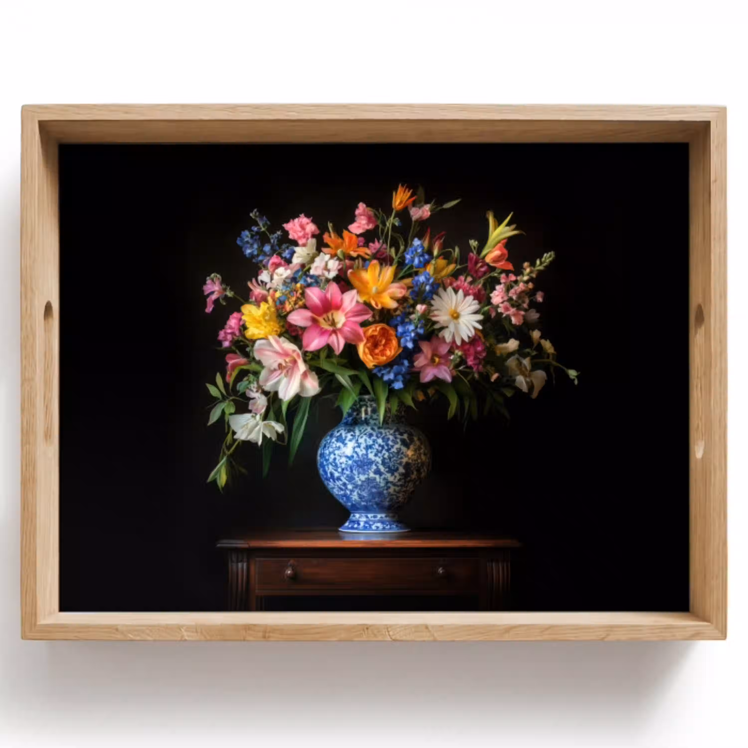 Kleur - Vaas - Bloemen - Boeket Dienblad Rechthoek middel -z3d_shopping