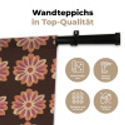 Bloemen - Patroon - Bruin Wandkleed katoen klein 269 -tsfeer2_DE
