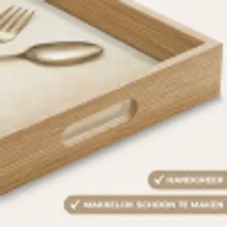 Beige - Vintage - Bestek Dienblad Rechthoek middel -USP_HandgreepNL